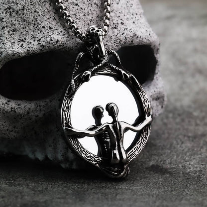 Gemcohub Necklace Nordic Retro Gothic Magic Mirror Necklace: Big