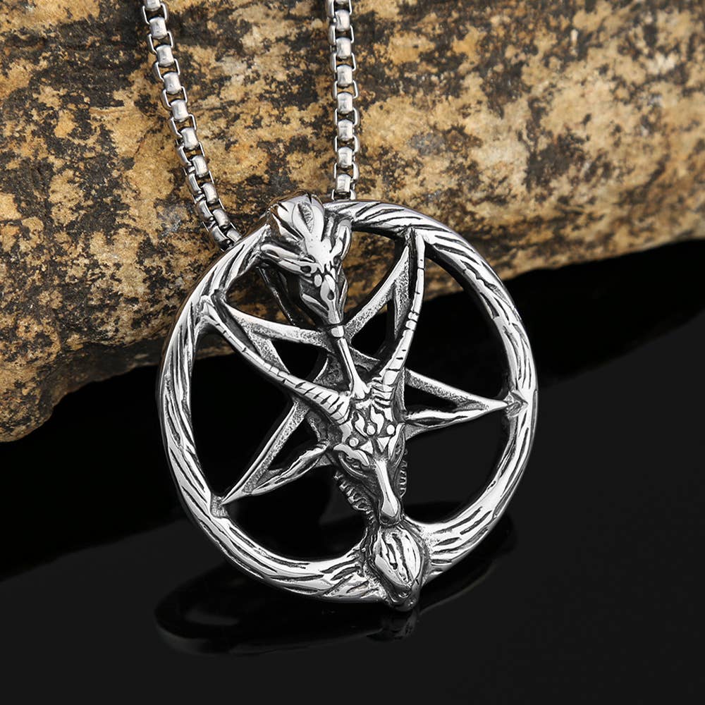 Gemcohub Necklace Viking Style Goat Head Skull Necklace