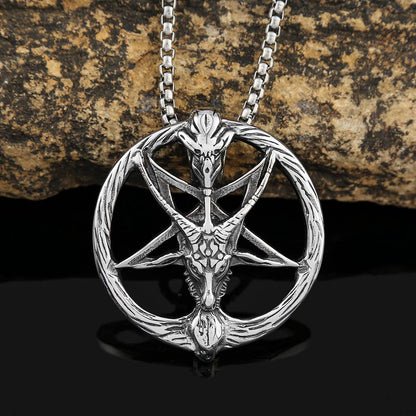 Gemcohub Necklace Viking Style Goat Head Skull Necklace