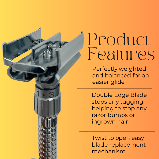 GENTS FINE GROOMING PRODUCTS GENTS FINE GROOMING PRODUCTS - Butterfly Adjustable Heavy Duty Razor Double Edge W/ 10 Blad