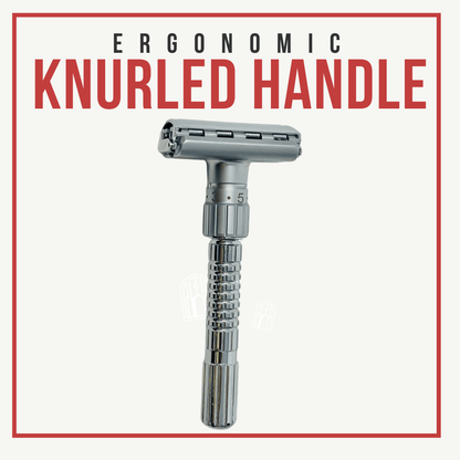 GENTS FINE GROOMING PRODUCTS GENTS FINE GROOMING PRODUCTS - Butterfly Adjustable Heavy Duty Razor Double Edge W/ 10 Blad