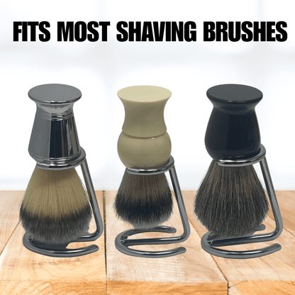 GENTS FINE GROOMING PRODUCTS GENTS FINE GROOMING PRODUCTS - Chrome Shaving Brush Stand – Compact 2.75” Tall Metal Holder