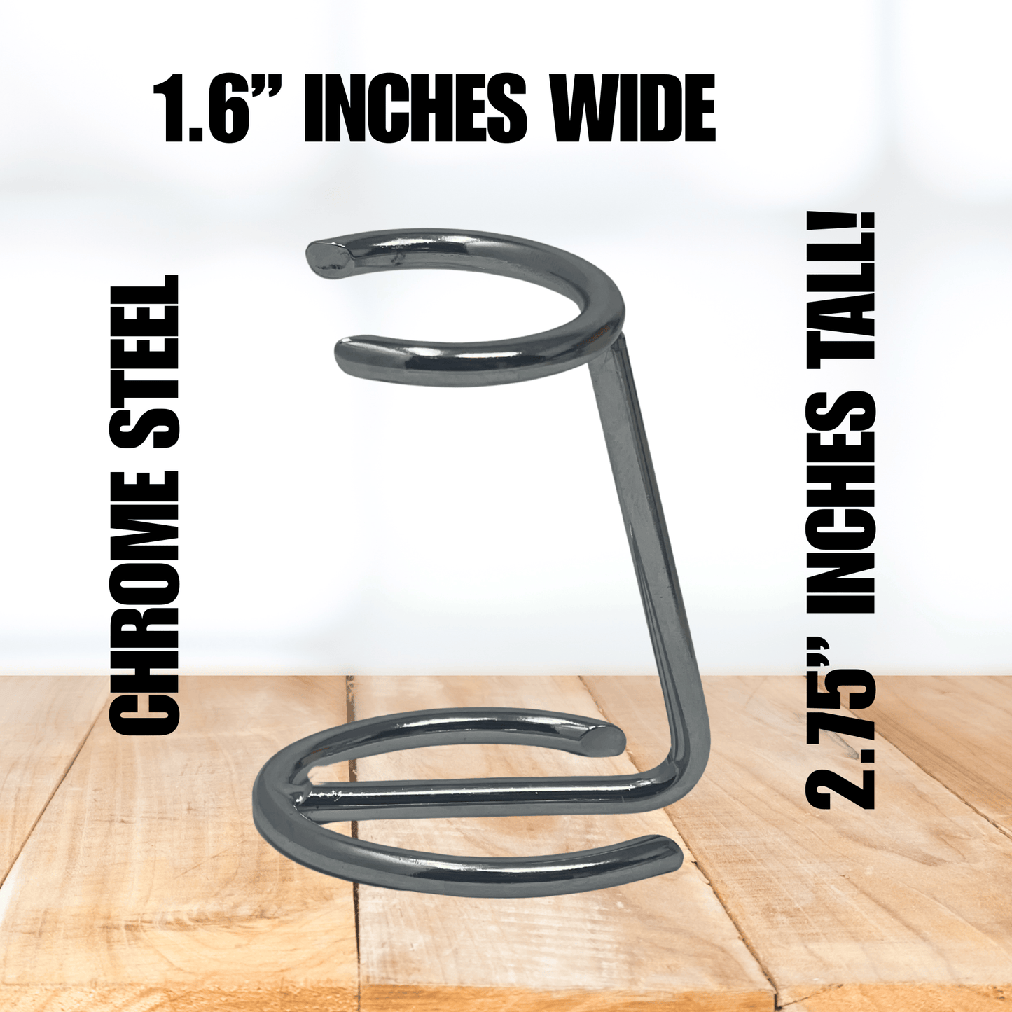 GENTS FINE GROOMING PRODUCTS GENTS FINE GROOMING PRODUCTS - Chrome Shaving Brush Stand – Compact 2.75” Tall Metal Holder