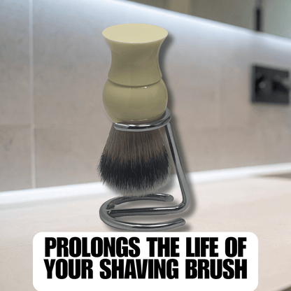 GENTS FINE GROOMING PRODUCTS GENTS FINE GROOMING PRODUCTS - Chrome Shaving Brush Stand – Compact 2.75” Tall Metal Holder