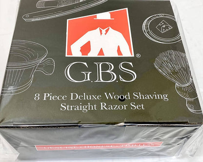GENTS FINE GROOMING PRODUCTS GENTS FINE GROOMING PRODUCTS - G.B.S Black Luxury Shaving Kit - Wood Straight Razor Black