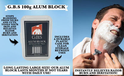 GENTS FINE GROOMING PRODUCTS GENTS FINE GROOMING PRODUCTS - G.B.S Complete Men’s Wood Shaving Set - Straight Razor 6/8"