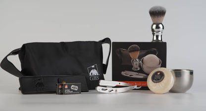 GENTS FINE GROOMING PRODUCTS GENTS FINE GROOMING PRODUCTS - G.B.S Men's Professional Barber Wet Shaving Set- Interchange