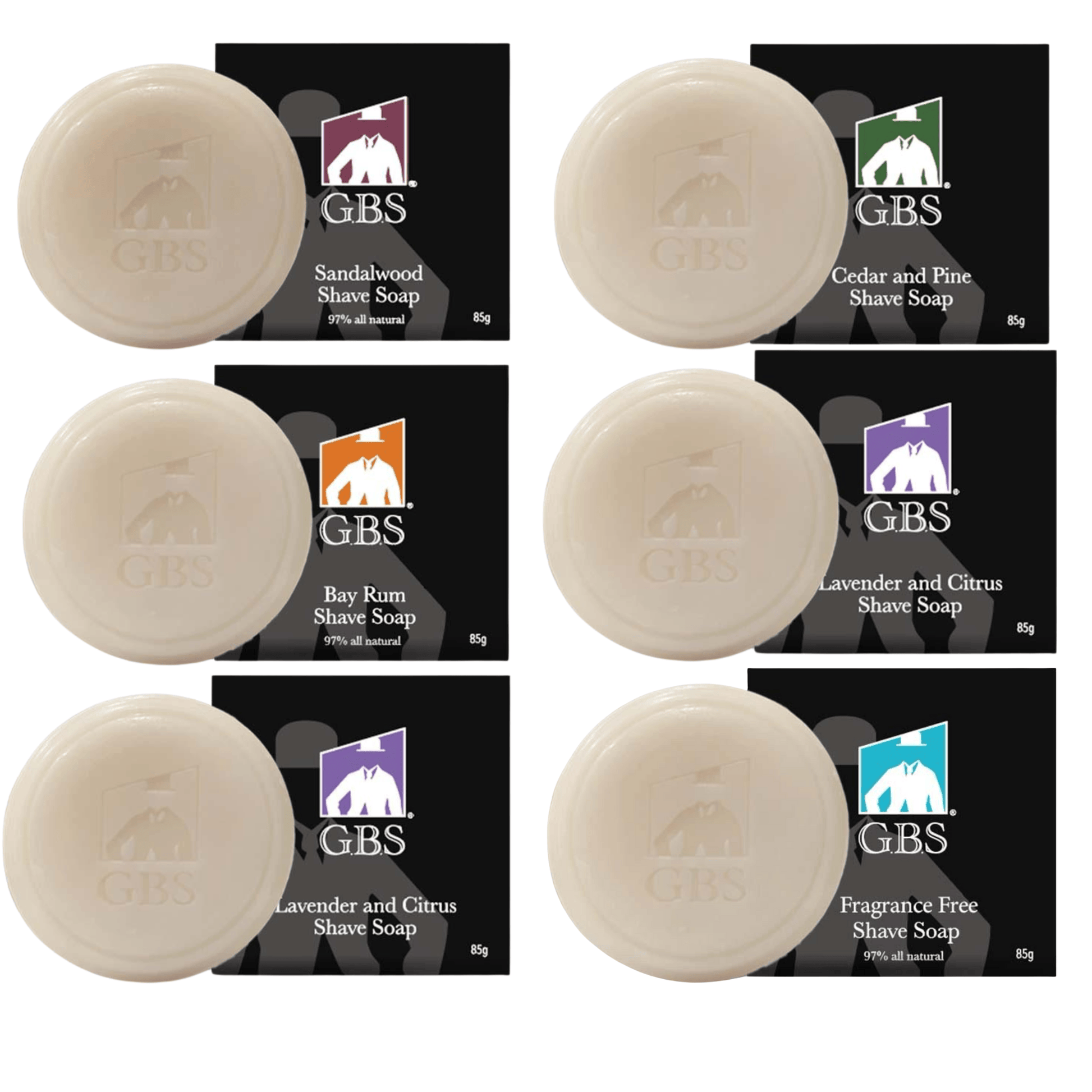 GENTS FINE GROOMING PRODUCTS GENTS FINE GROOMING PRODUCTS - GBS Shaving Soaps 85 g   With or with out Shaving Brush: Bay Rum