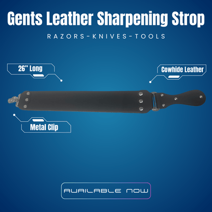 GENTS FINE GROOMING PRODUCTS GENTS FINE GROOMING PRODUCTS - GENTS 26" Black and Maroon Razor Sharpening Shaving Strop