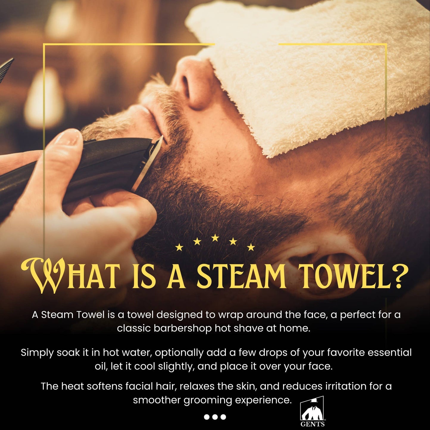 GENTS FINE GROOMING PRODUCTS GENTS FINE GROOMING PRODUCTS - GENTS  Barbershop Steam Towel – 100% Cotton 1 towel