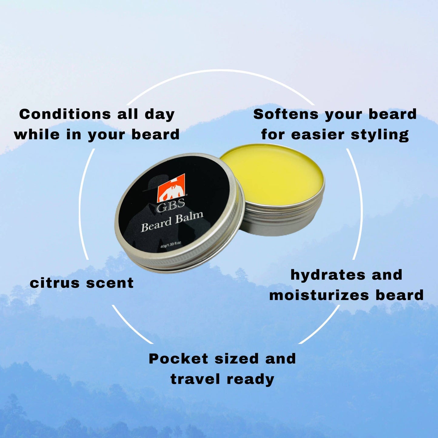GENTS FINE GROOMING PRODUCTS GENTS FINE GROOMING PRODUCTS - GENTS Beard Care Kit for Men with Faux Leather Travel Bag