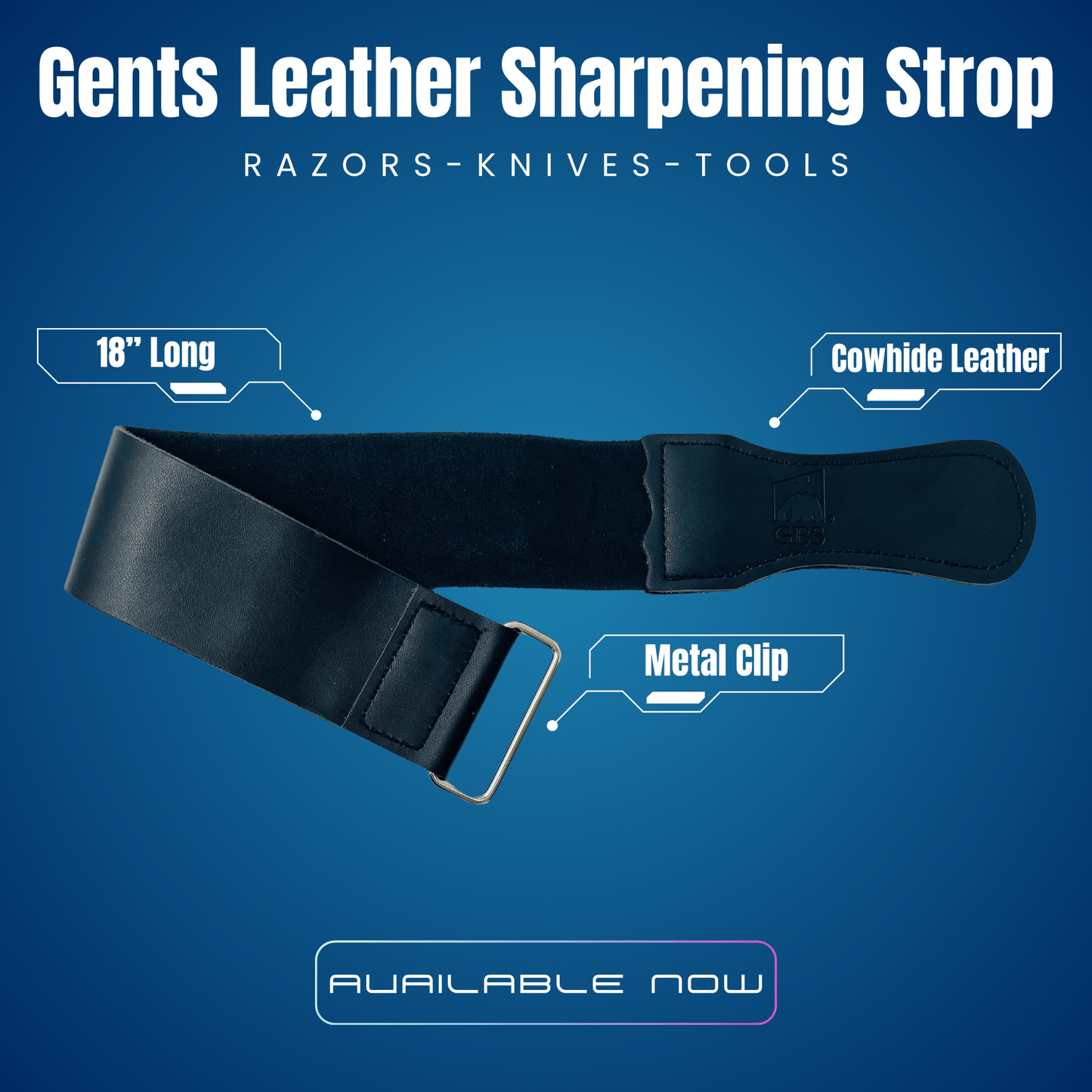 GENTS FINE GROOMING PRODUCTS GENTS FINE GROOMING PRODUCTS - Gents Black Leather Razor Sharpening Strop