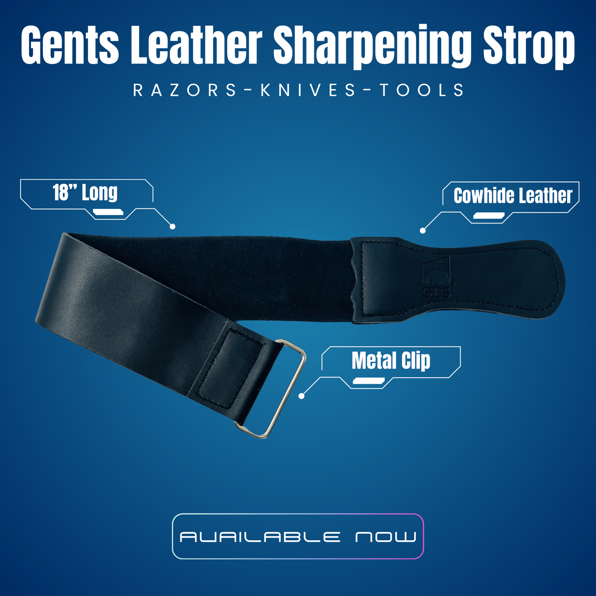 GENTS FINE GROOMING PRODUCTS GENTS FINE GROOMING PRODUCTS - Gents Black Leather Razor Sharpening Strop