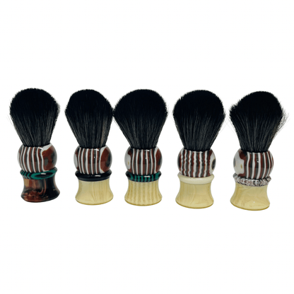 GENTS FINE GROOMING PRODUCTS GENTS FINE GROOMING PRODUCTS - GENTS CUSTOM SHAVING BRUSH W/ Multiple Color Resin Handles : Grey / Green Top