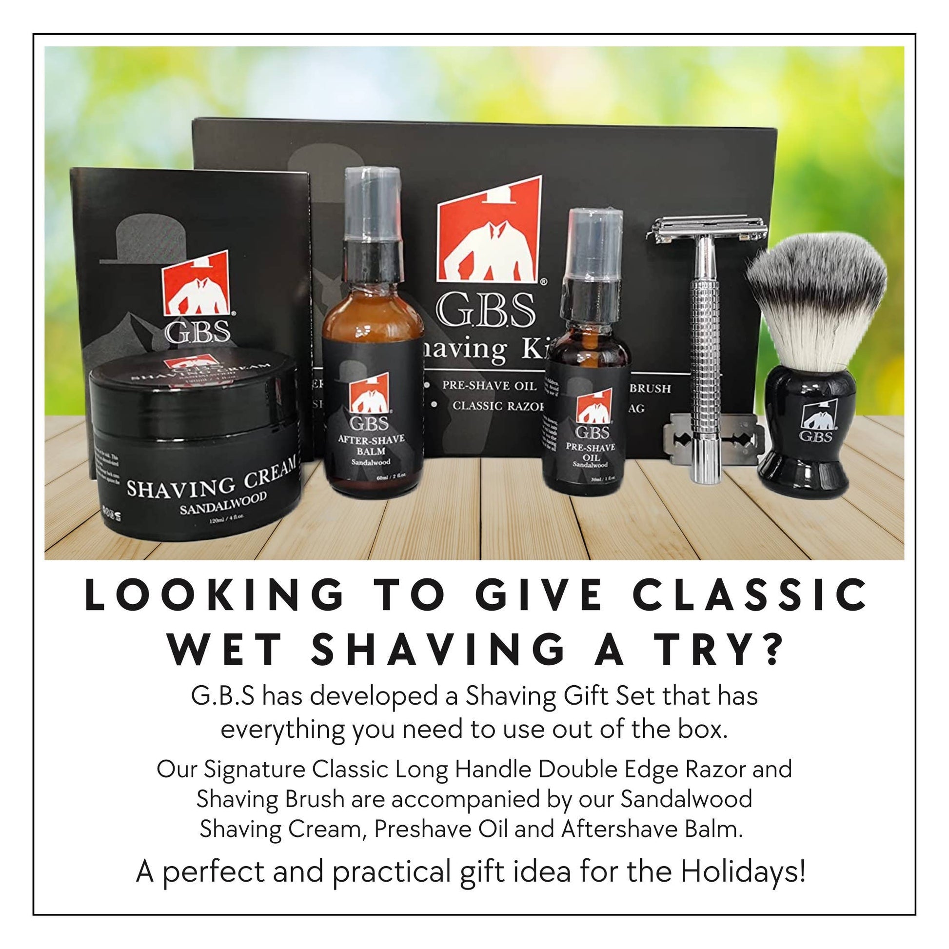 GENTS FINE GROOMING PRODUCTS GENTS FINE GROOMING PRODUCTS - GENTS Men’s Shaving Kit with Faux Leather Travel Bag