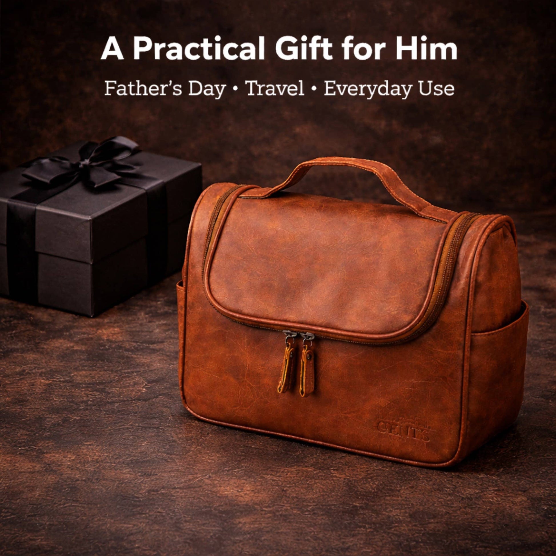 GENTS FINE GROOMING PRODUCTS GENTS FINE GROOMING PRODUCTS - GENTS Men’s Shaving Kit with Faux Leather Travel Bag