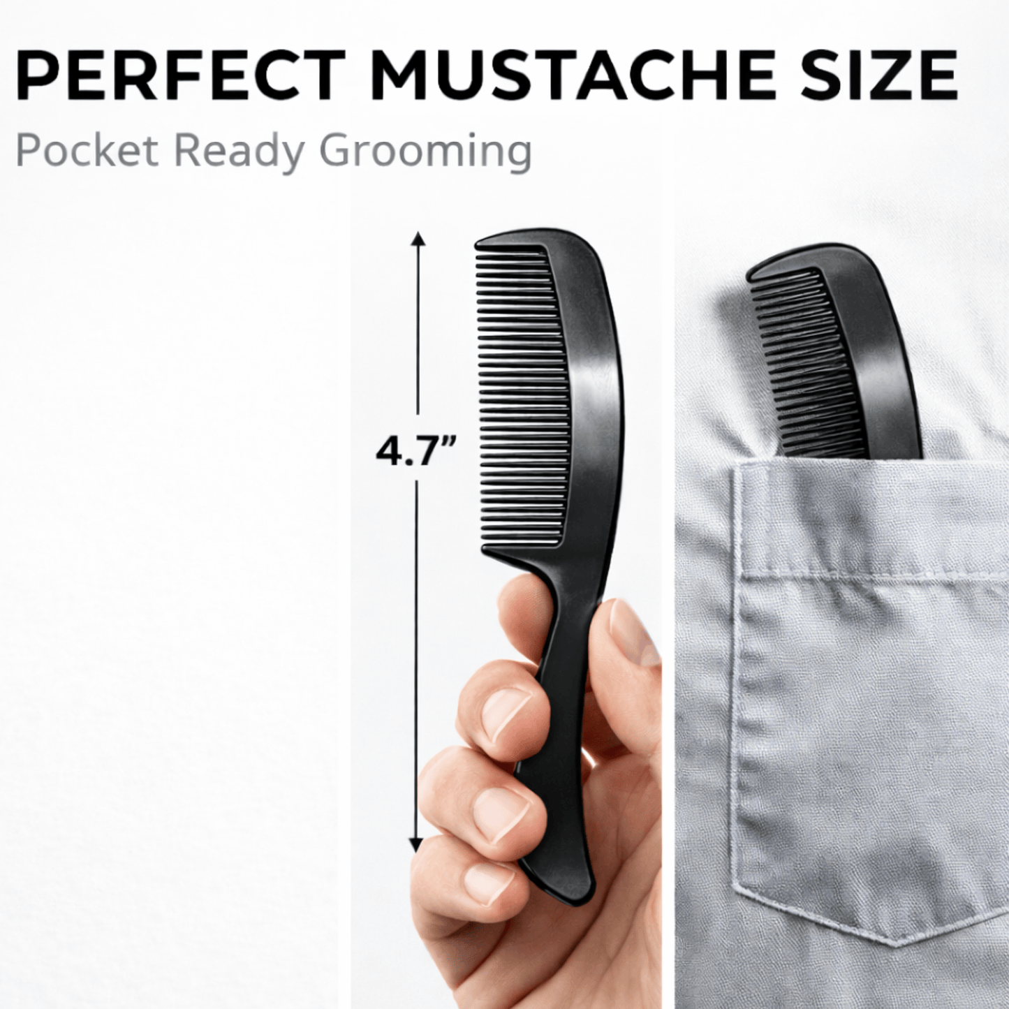 GENTS FINE GROOMING PRODUCTS GENTS FINE GROOMING PRODUCTS - GENTS Mini Mustache Comb – 4.7” Fine Tooth