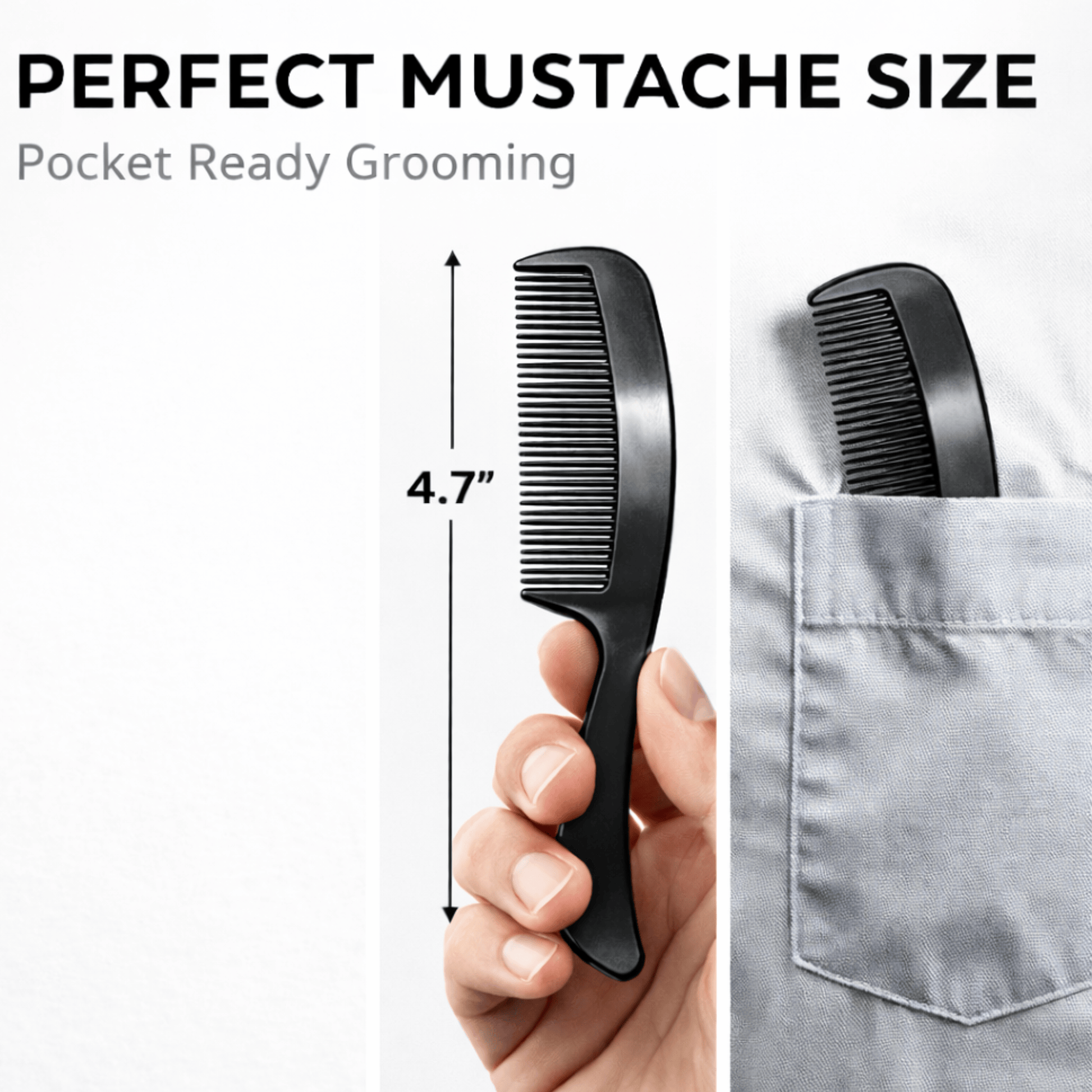 GENTS FINE GROOMING PRODUCTS GENTS FINE GROOMING PRODUCTS - GENTS Mini Mustache Comb – 4.7” Fine Tooth