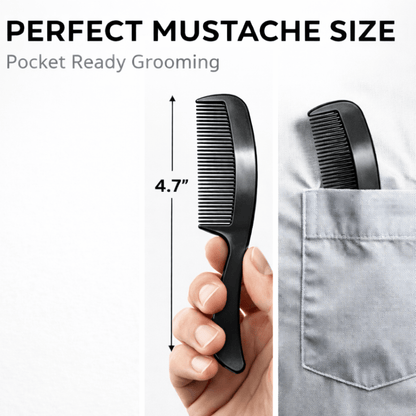 GENTS FINE GROOMING PRODUCTS GENTS FINE GROOMING PRODUCTS - GENTS Mini Mustache Comb – 4.7” Fine Tooth
