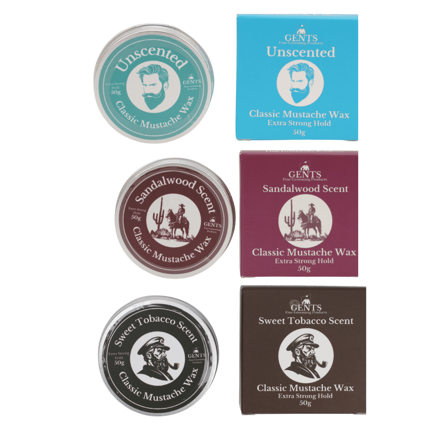 GENTS FINE GROOMING PRODUCTS GENTS FINE GROOMING PRODUCTS - Gents Mustache Wax – Strong Hold : Sandalwood