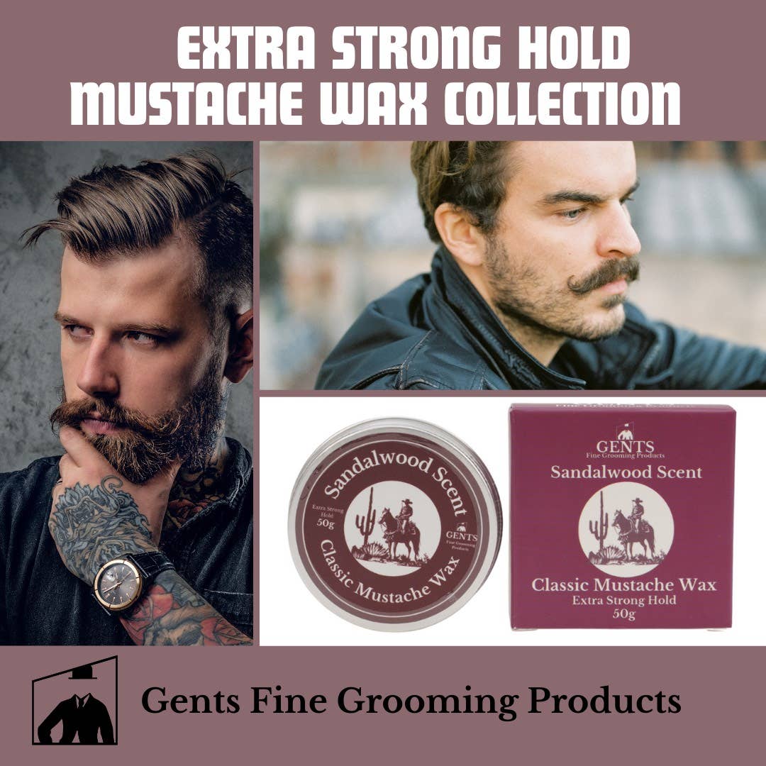 GENTS FINE GROOMING PRODUCTS GENTS FINE GROOMING PRODUCTS - Gents Mustache Wax – Strong Hold : Sandalwood