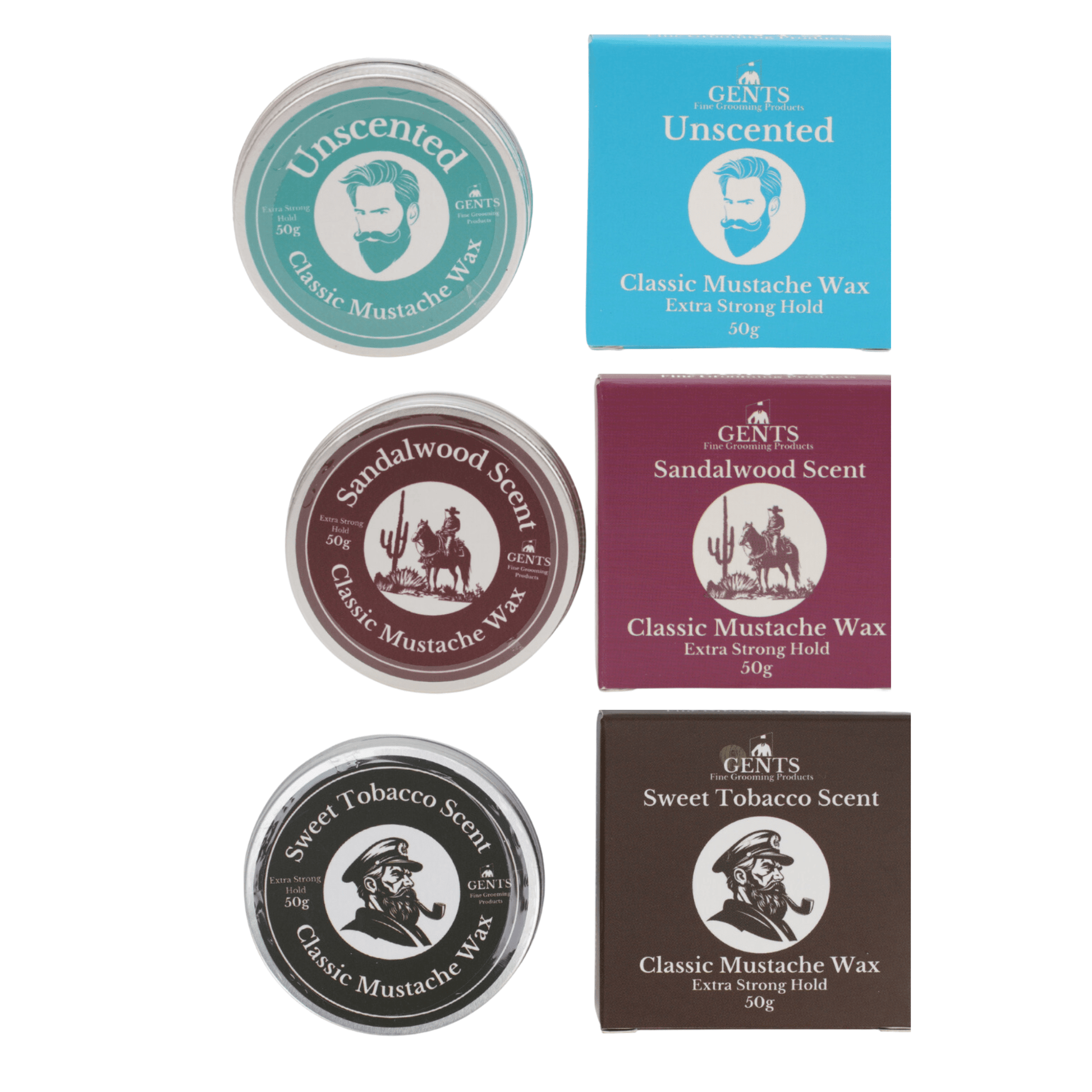GENTS FINE GROOMING PRODUCTS GENTS FINE GROOMING PRODUCTS - Gents Mustache Wax – Strong Hold : Sweet Tobacco