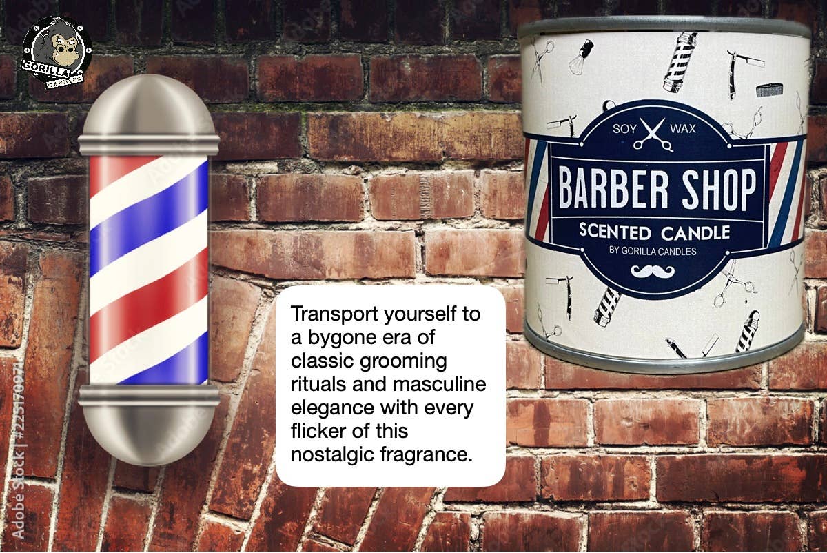 Gorilla Candles Gorilla Candles - Barber Shop Scented Candle