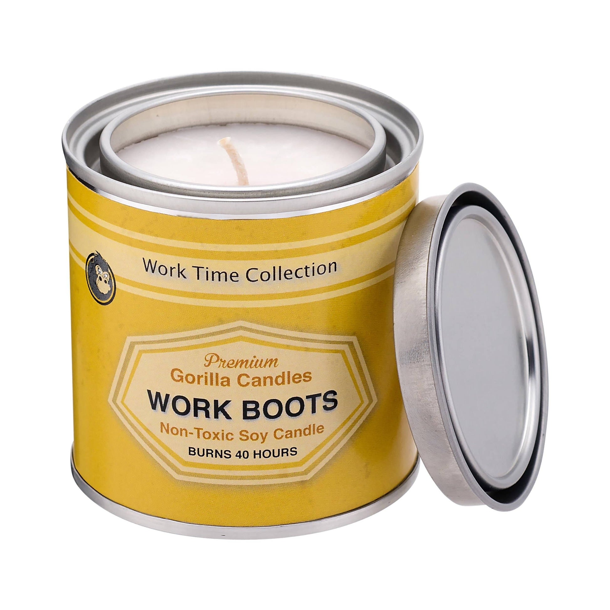 Gorilla Candles Gorilla Candles - New Leather Work Boots Scented Candle