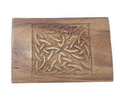 GREENROOTS USA LLC GREENROOTS USA LLC - Celtic Carved Wood Box 4X6"