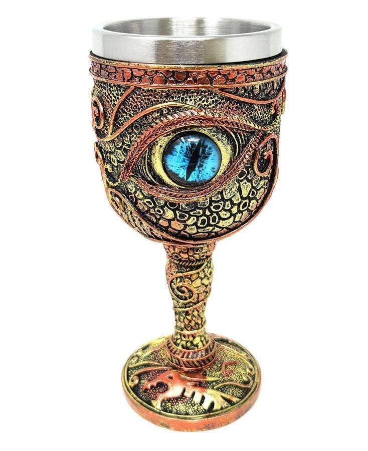 GREENROOTS USA LLC GREENROOTS USA LLC - Dragon's Eye Goblet 7.5"H W/ Stainless Steel Cup - 2.25" Cup