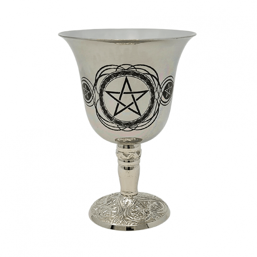 GREENROOTS USA LLC GREENROOTS USA LLC - Stainless Steel Chalice With Pentagram Design 4.75"H 6 oz