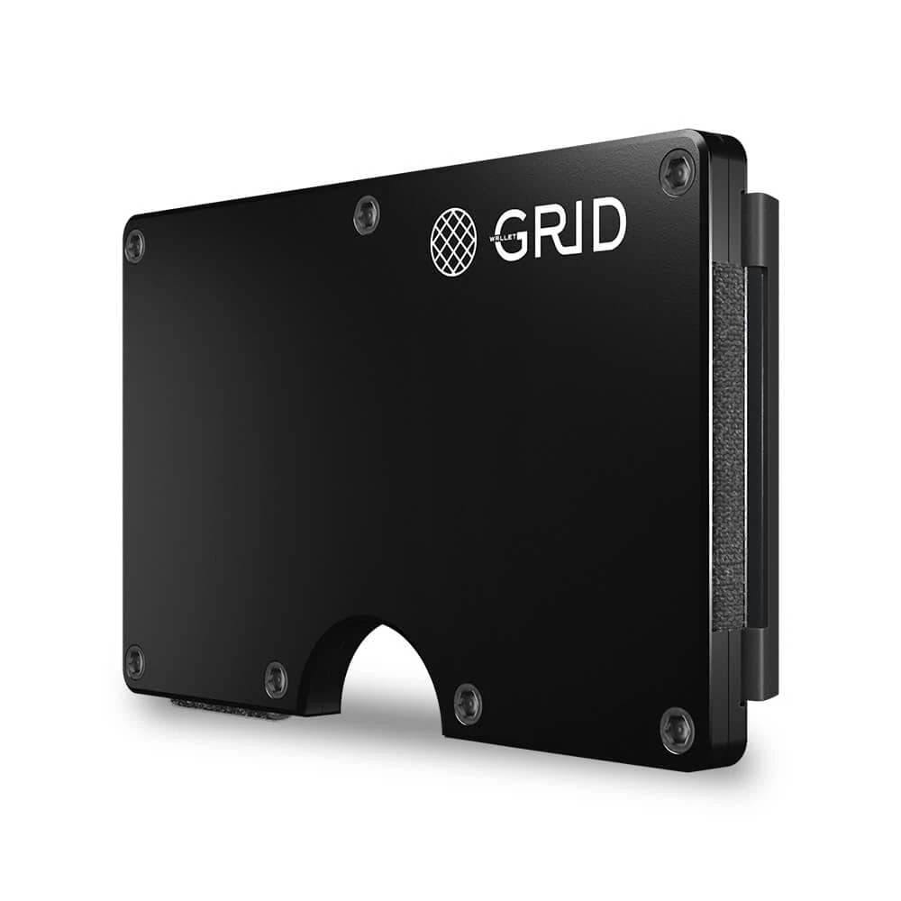 GRID Wallet GRID Wallet - Grid Wallet // Black Aluminum: Black / Aluminum / 3.38"L x 2.12"W x 0.23"H