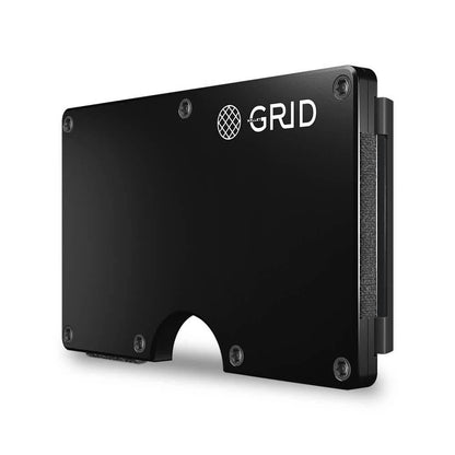 GRID Wallet GRID Wallet - Grid Wallet // Black Aluminum: Black / Aluminum / 3.38"L x 2.12"W x 0.23"H