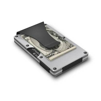 GRID Wallet GRID Wallet - Grid Wallet // Silver Aluminum: Silver / Aluminum / 3.38"L x 2.12"W x 0.23"H