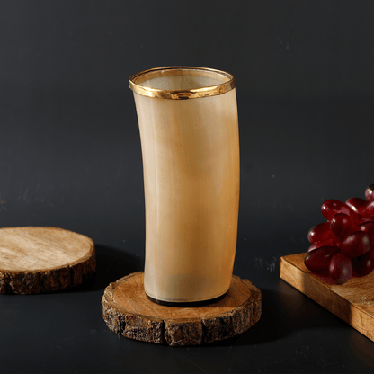 Handicrafts Home Handicrafts Home - Horn Drinking Glasses - Holds Upto 10 oz, Metallic Finish