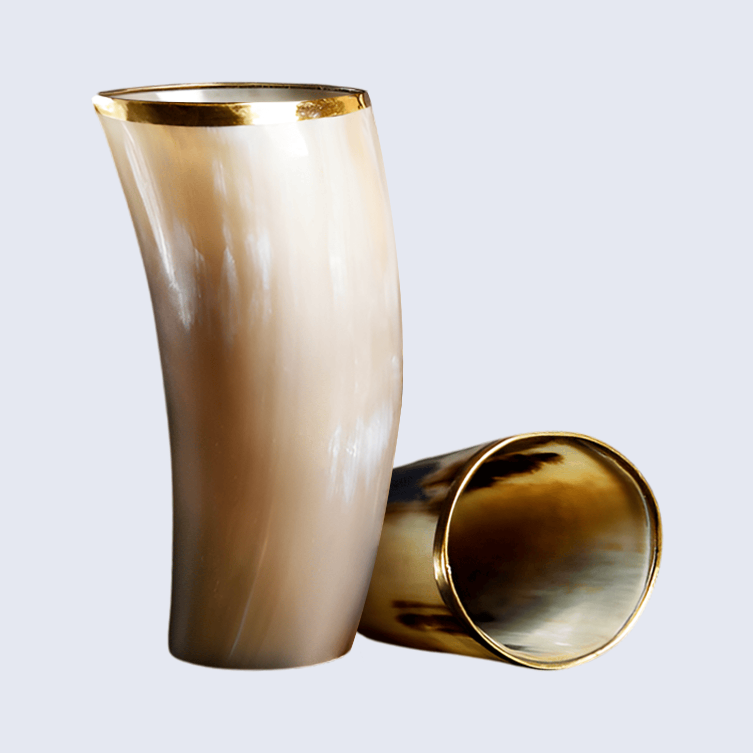 Handicrafts Home Handicrafts Home - Horn Drinking Glasses - Holds Upto 10 oz, Metallic Finish