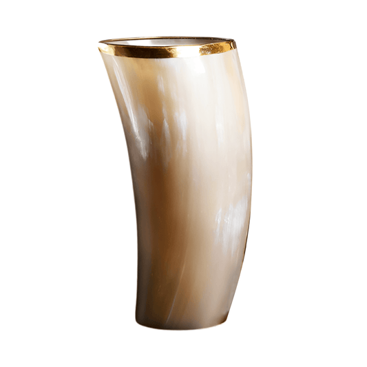 Handicrafts Home Handicrafts Home - Horn Drinking Glasses - Holds Upto 10 oz, Metallic Finish