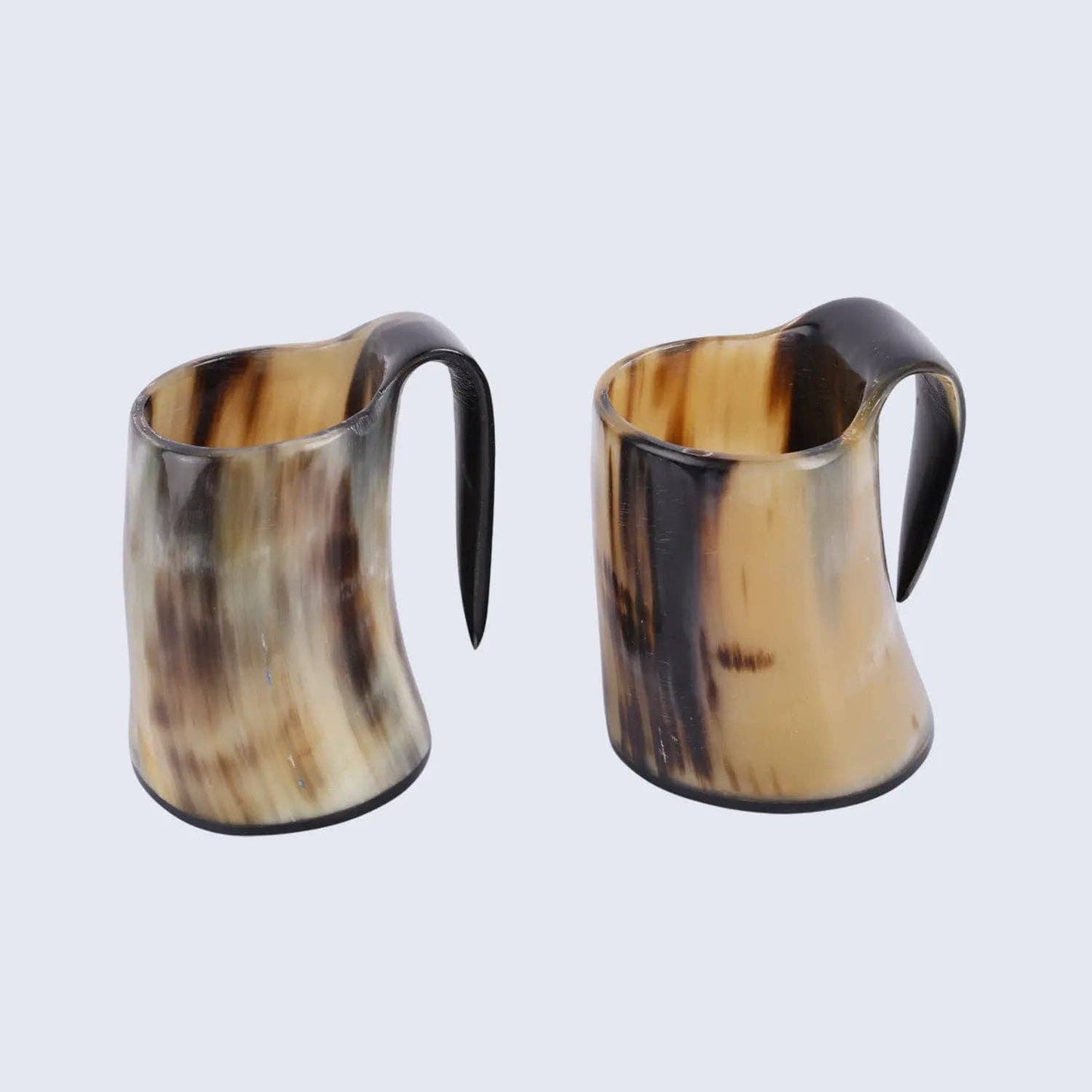 Handicrafts Home Handicrafts Home - Horn Whiskey Mugs Pack 2 - Holds Upto 6.5 oz, Natural: Set of 2 Pcs