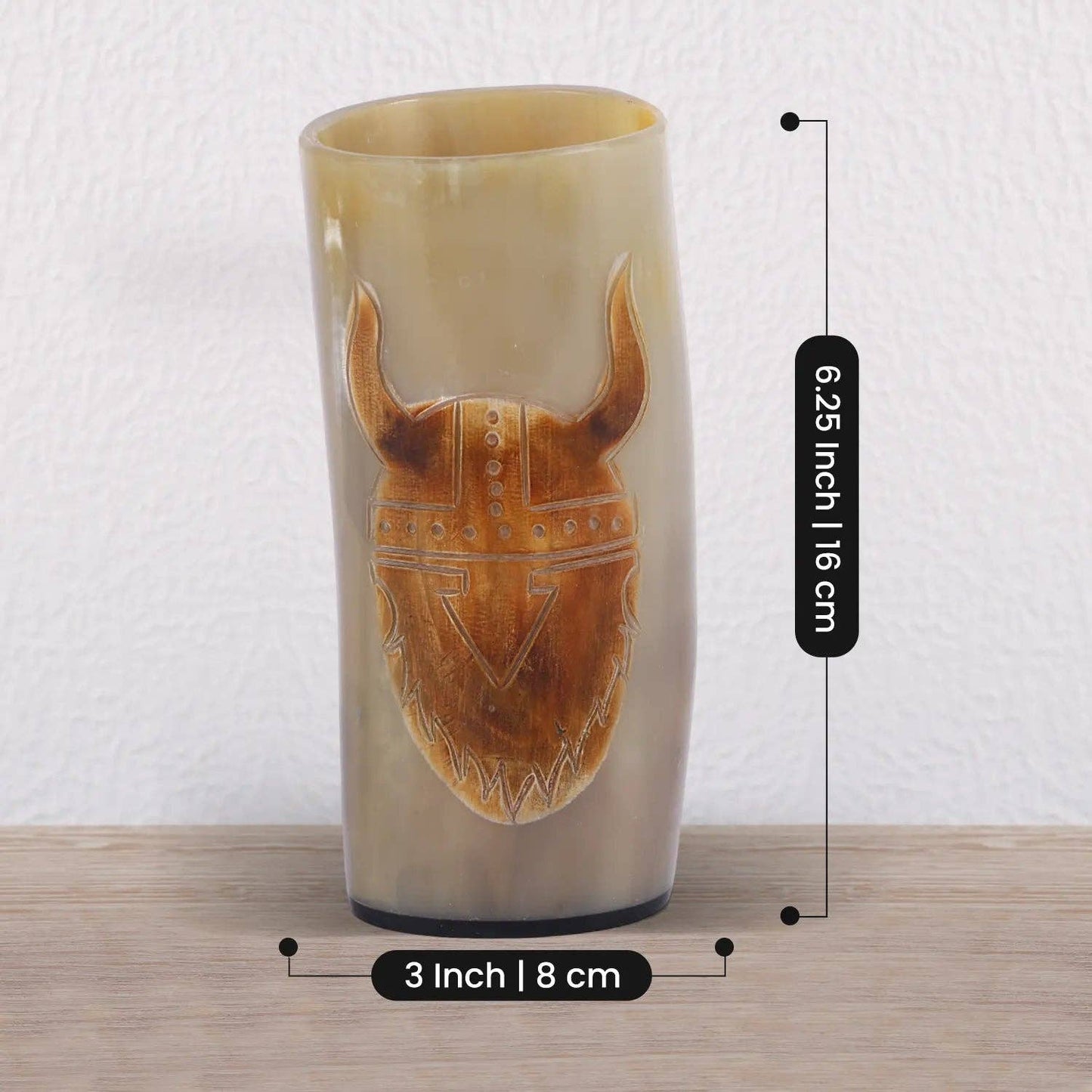 Handicrafts Home Handicrafts Home - Viking Drinking Horn Glass Handmade Whiskey Cup - 6”