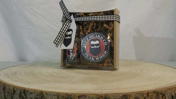 JFezBeardCo. Beard Kit Mini Kit - Teakwood