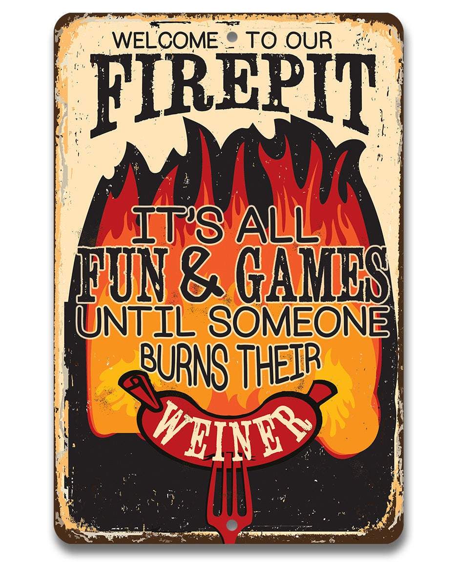 Lone Star Art Lone Star Art - It's All Fun and Games - Metal Sign: 8 x 12