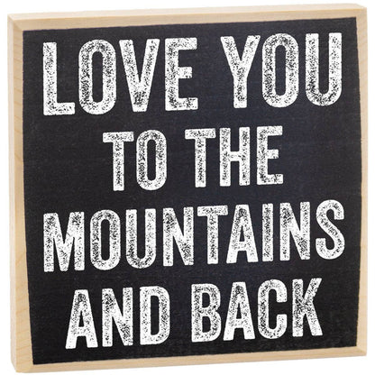 Lone Star Art Lone Star Art - Love You to The Mountains and Back - Wooden Sign