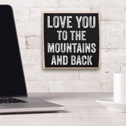 Lone Star Art Lone Star Art - Love You to The Mountains and Back - Wooden Sign