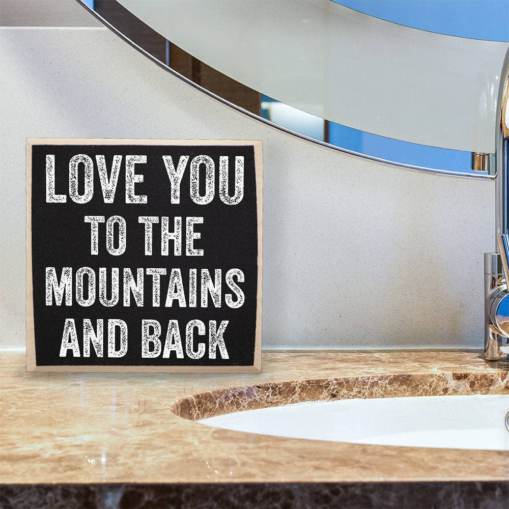 Lone Star Art Lone Star Art - Love You to The Mountains and Back - Wooden Sign