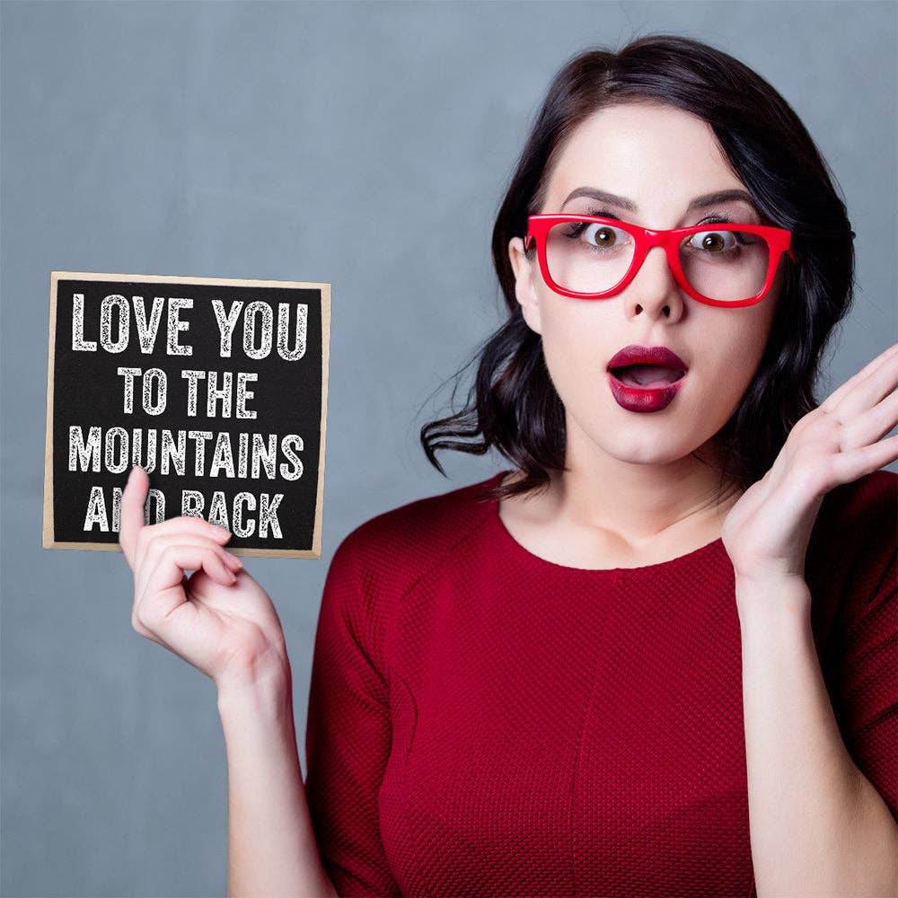 Lone Star Art Lone Star Art - Love You to The Mountains and Back - Wooden Sign