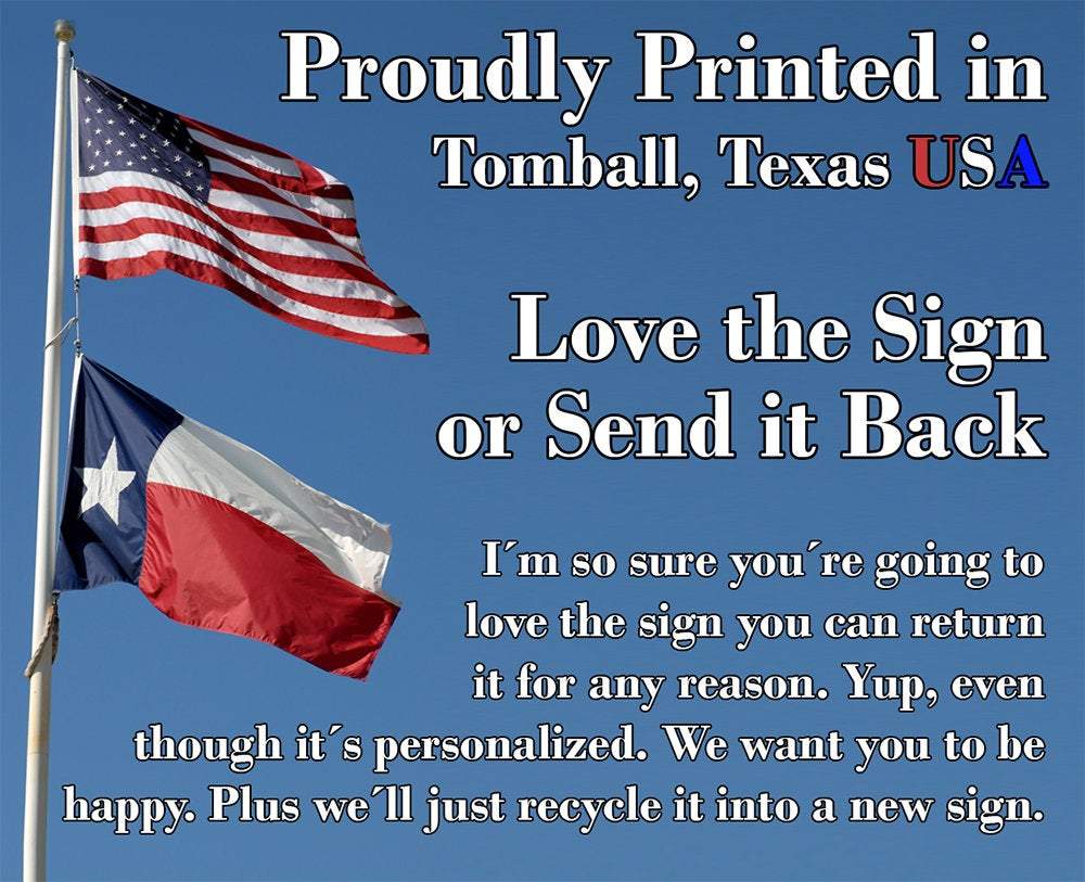 Lone Star Art Warning Don't Touch - Metal Sign: 8 x 12