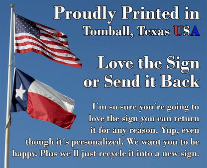 Lone Star Art Warning Don't Touch - Metal Sign: 8 x 12