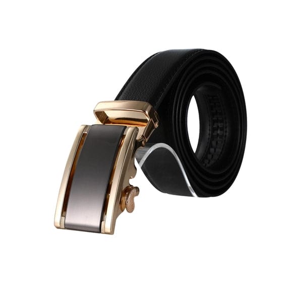 Mad Man Belts Cognac Belt w/Gold and Black Buckle