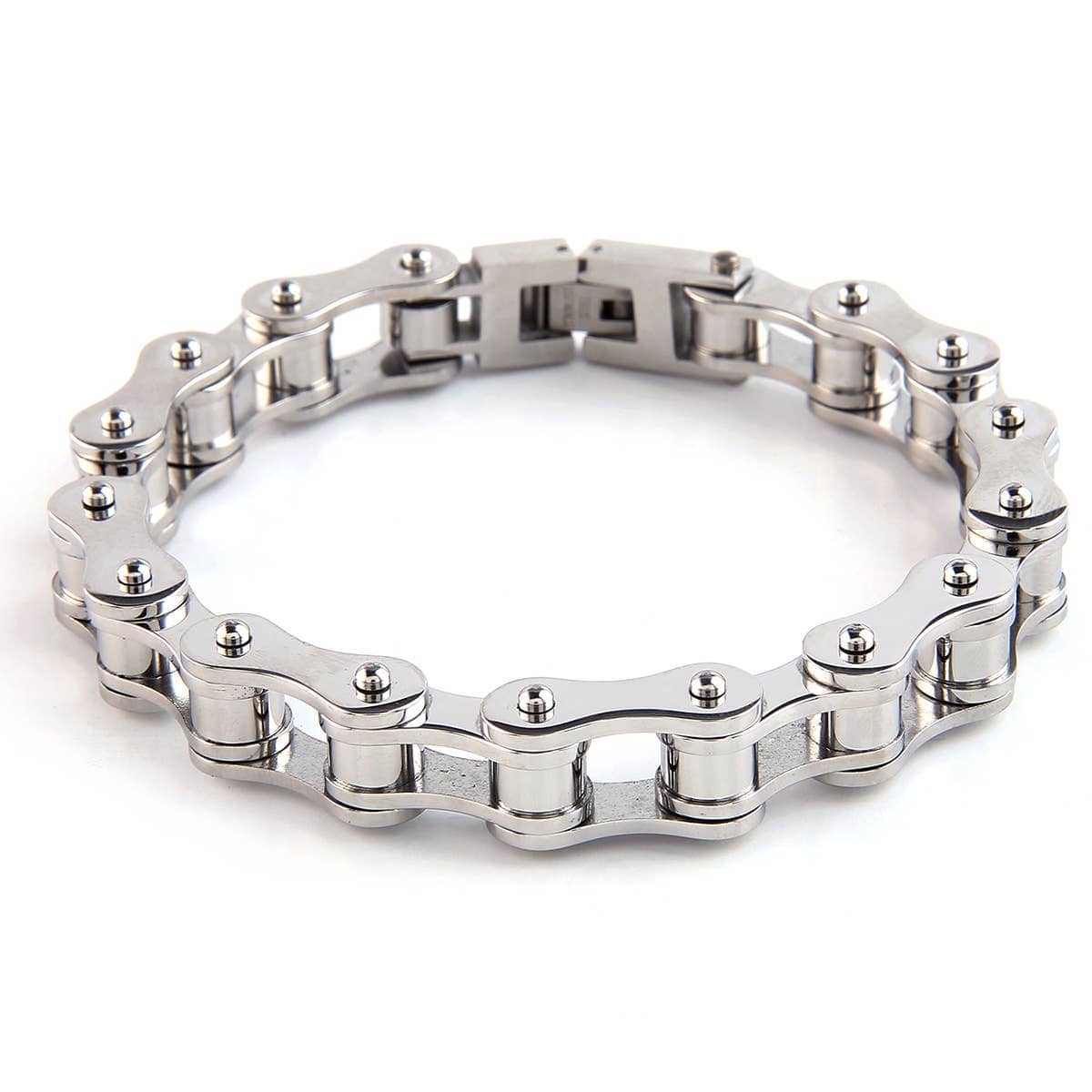 Mad Man Mad Man - Dakata Stainless Bike Chain Bracelet: Black and Silver