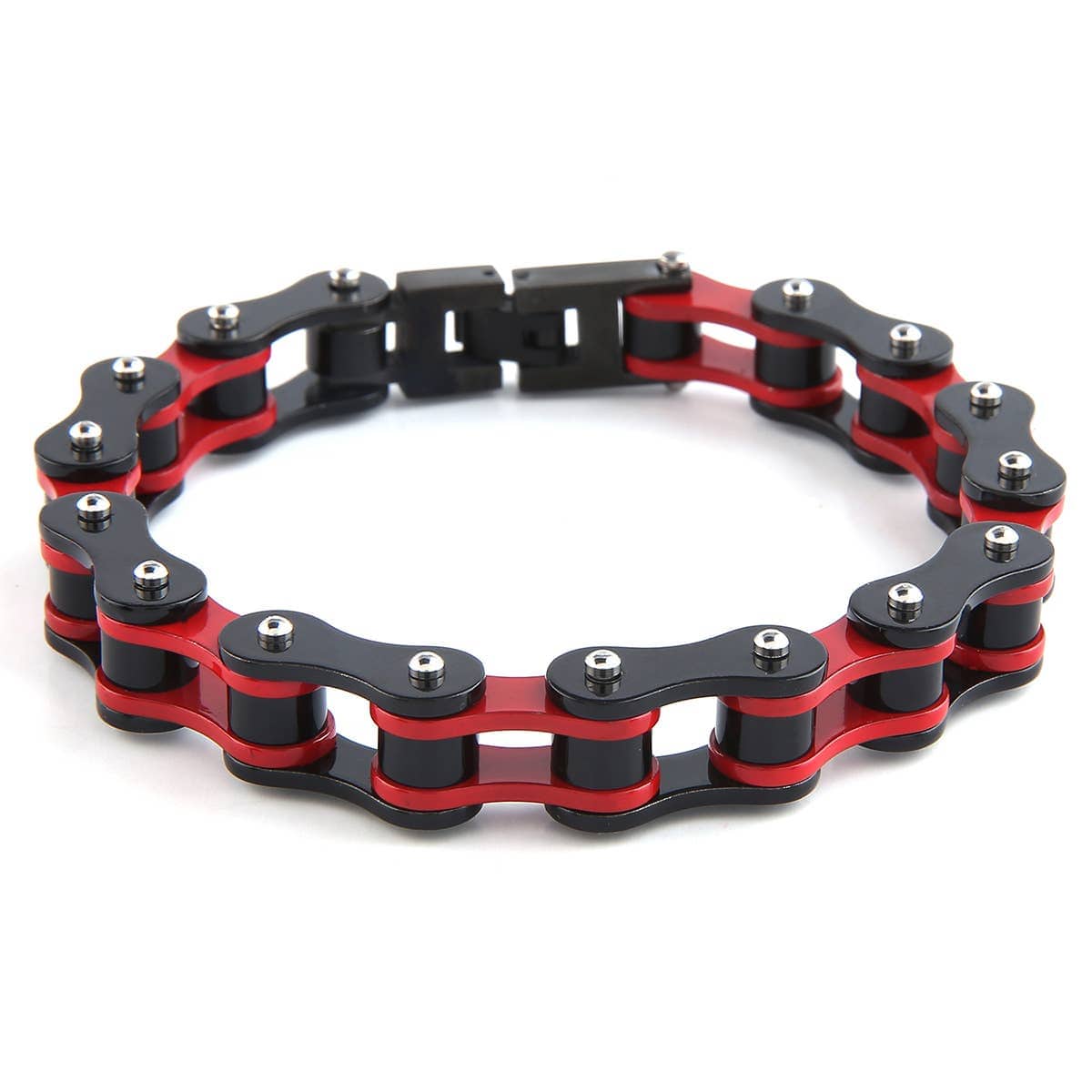 Mad Man Mad Man - Dakata Stainless Bike Chain Bracelet: Black and Silver